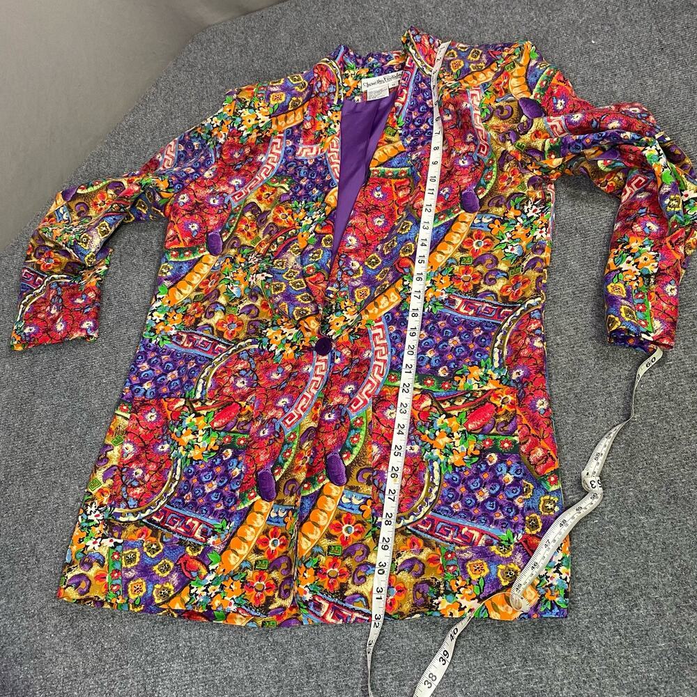 Vintage Diane Von Furstenberg Women’s 10 100% Silk Bohemian Floral Patchwork - Picture 11 of 13